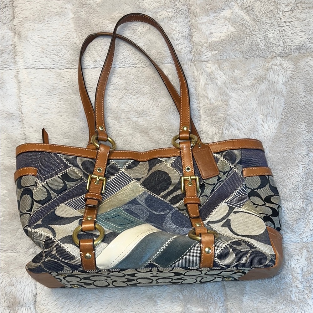 Coach Signature Patchwork Tote Bag - Multicolor